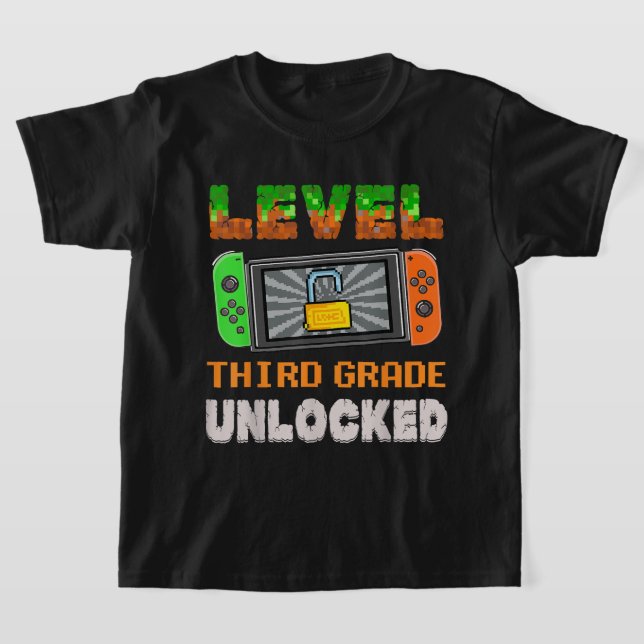 Back to School 3rd Grade Boys Gamer T-Shirt (Postura )