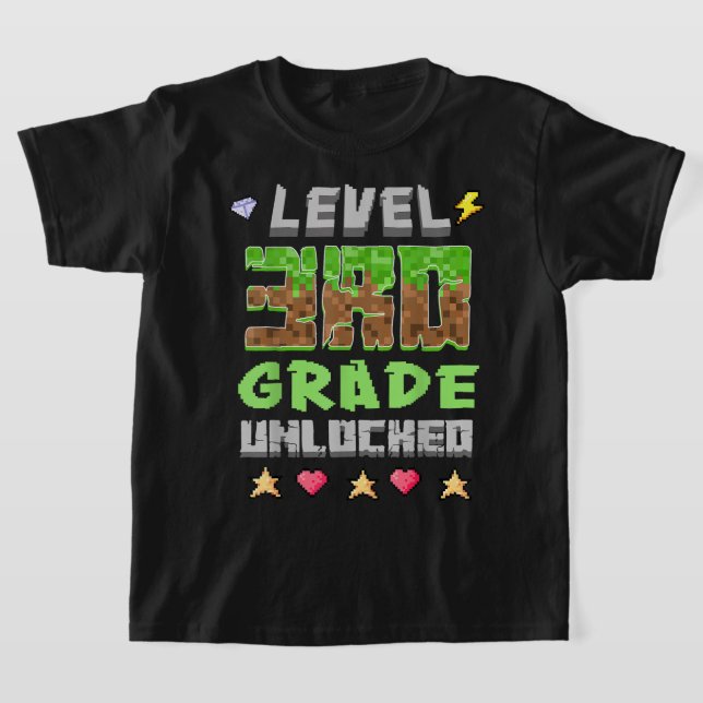 Back to School 3rd Grade Boys Gamer T-Shirt (Postura )