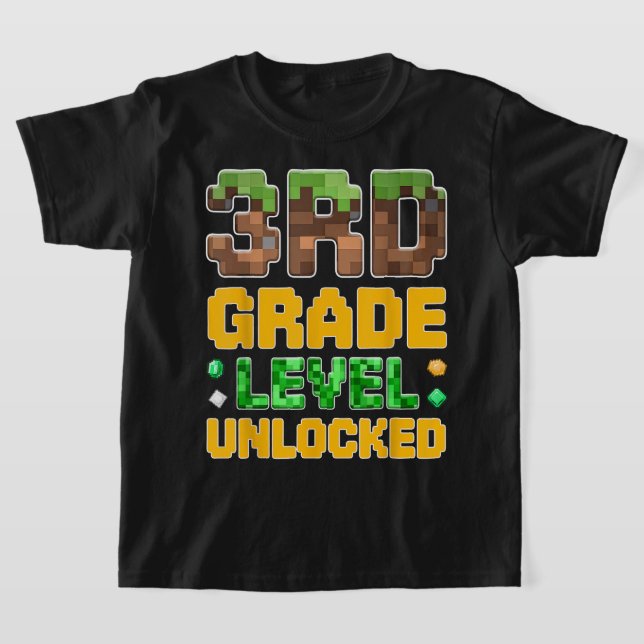 Back to School 3rd Grade Boys Gamer T-Shirt (Postura )
