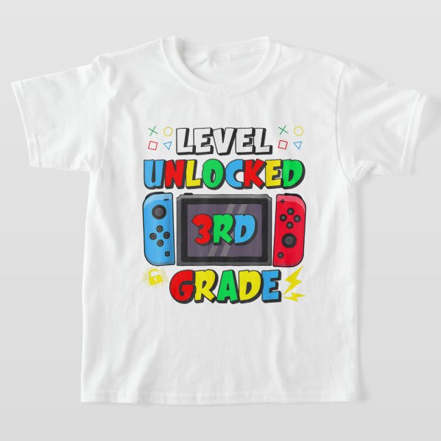 Back to School 3rd Grade Boys Gamer T-Shirt (Postura )
