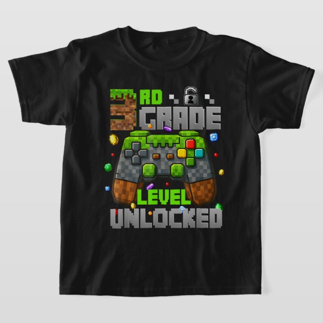 Back to School 3rd Grade Boys Gamer T-Shirt (Postura )