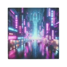 Back to School Futuristic Neon Cyber City Glow