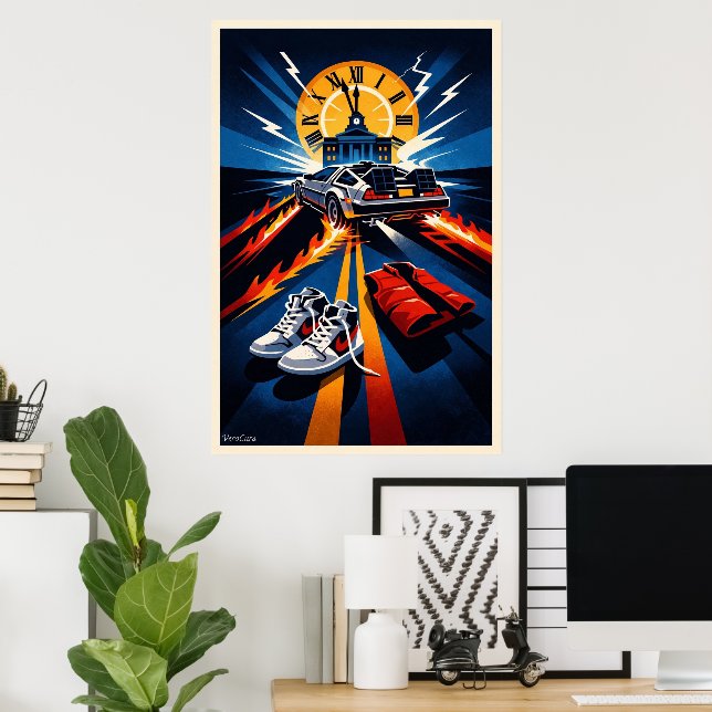 Back to the Future Inspired Symbolic Movie Poster (Escritório em casa)