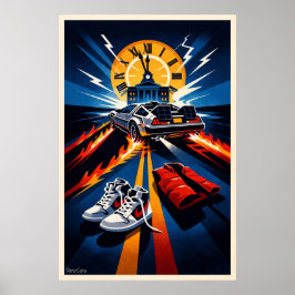 Back to the Future Inspired Symbolic Movie Poster