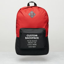 BACKPACK personalizado de LAPTOP - VERMELHO E PRET