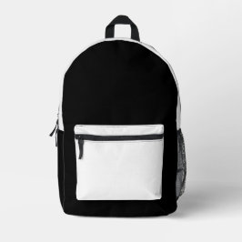 Backpack preto e branco Impresso