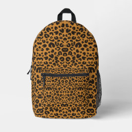 Backpack with a leopard print design 