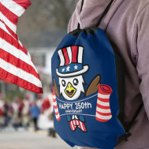 Águia Americana Patriótica Feliz 250º Aniversário