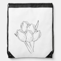 Arte de Buquê de Tulipas Minimalista