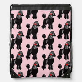 Backpacks Backpack de Cadeia de Desenho do Padrão de Poodles