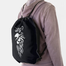 Bagpack de fios de ferro monocromáticos