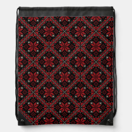 Backpacks Bordado da Palestina Tatreez Pattern12 vermelho-do
