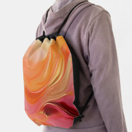 Backpacks Cor-de-rosa-laranja moderno e Dourado-