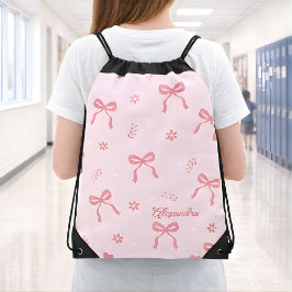 Backpacks Laços e Flores Fofos de Coquete Nome Personalizado
