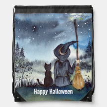 O Gato Negro do Halloween e a Bruxa Noite Estrelad