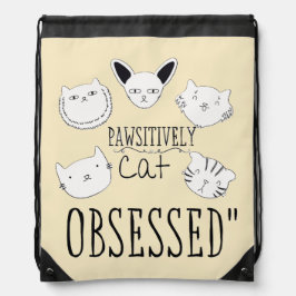 Backpacks O "Gato Pawsitivamente Obcecado"