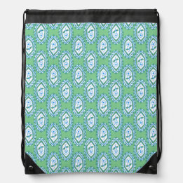 Backpacks Padrão Floral de Viagem Azul Chic Periwinkle