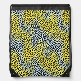 Backpacks Padrão-Leopardo Negro Amarelo Amarelo Moderno de T