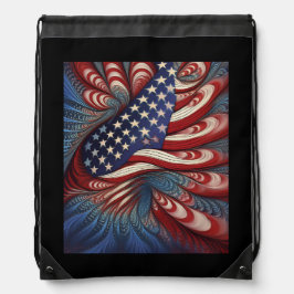 Backpacks Patriotic American Flag Fractal