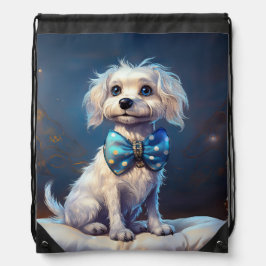 Backpacks Very Cute Lil Doggie With Blue Bow Tie