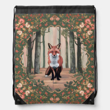 Vintage Fox no Woods Nature-Inspirou arte