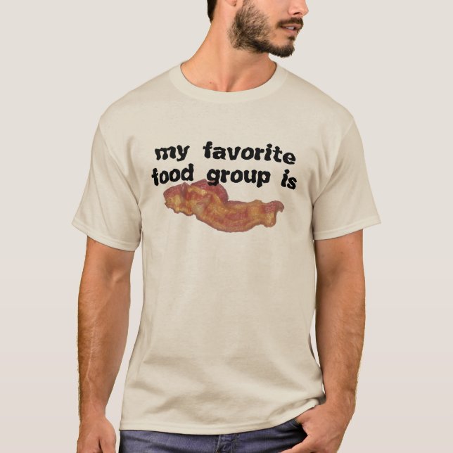 Bacon é minha camiseta favorita do grupo de Comida (Frente)