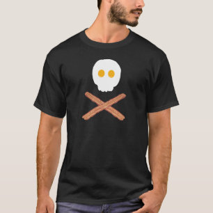 Bacon e ovos crânio e t-shirt dos crossbones