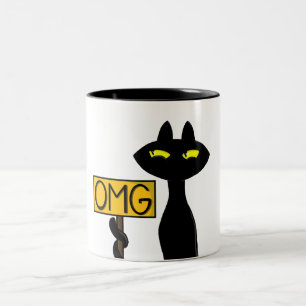 Bad Boogie -O Gato- "OMG" Canecas engraçadas