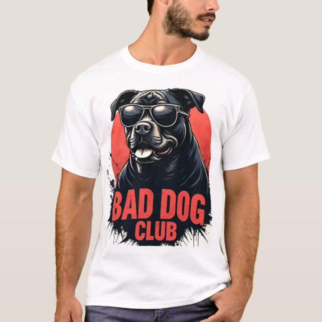 BAD DOG CLUB – Rottweiler Streetwear T-Shirt (Frente)
