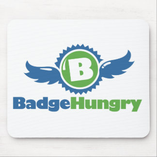 BadgeHungry branco Mousepad