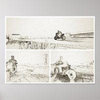 Badlands Biker Poster