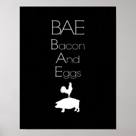 BAE 0 Bacon e Poster de Ovos