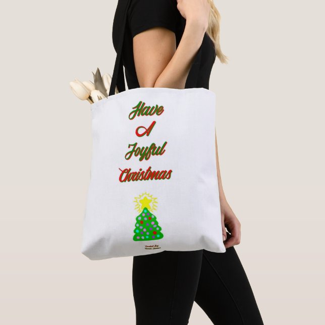 Bag de Tote All-Over-Impressão de Natal alegre (Close Up)