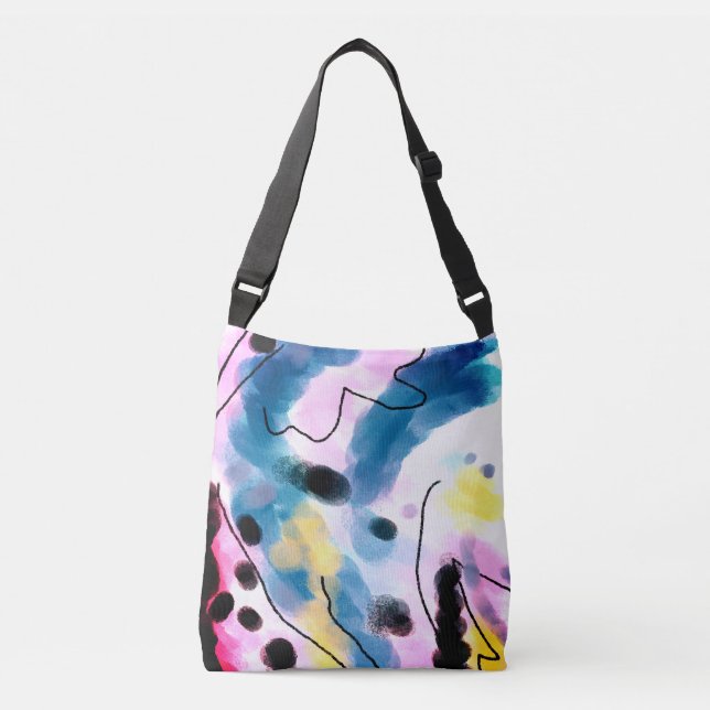Bag de Tote de Abstrato Art Funky (Frente)