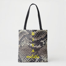 Bag de Tote de Impressão de Snakeskin castanho DIV