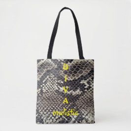 Bag de Tote de Impressão de Snakeskin castanho DIV