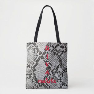 Bag de Tote de Impressão de Snakeskin DIVAmalístic