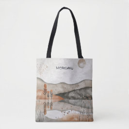 Bag de Tote de Paisagem Tonelada Minimalista