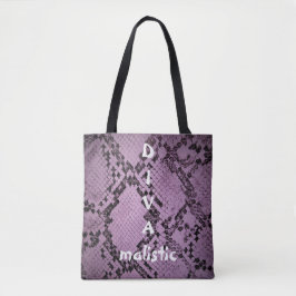 Bag de Tote de Snakeskin Roxo DIVAmalístico
