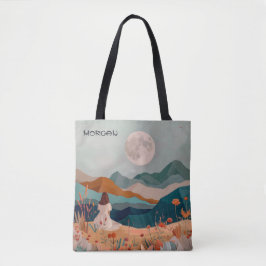 Bag de Tote Moonlit do Boho Personalizado - Nome P