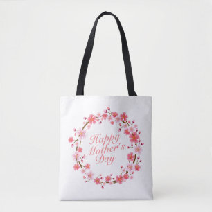 Bag Floral Wreath Tote do Dia de as mães Elegante 