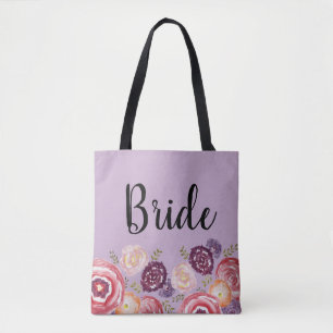 Bag Tote Cor-de-Rosa Padrão de Flor Brilhante