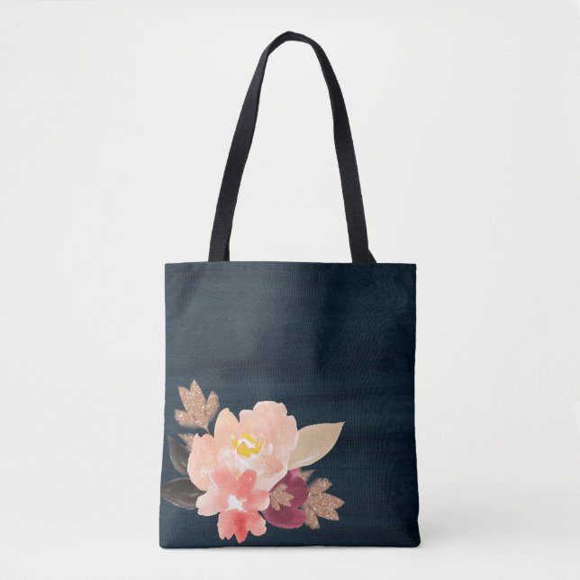 Bag Tote das Flores de Ceda de Aquarela (Frente)