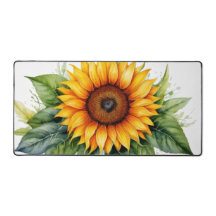 bagaço de água e girassol folheto desenhado à mão