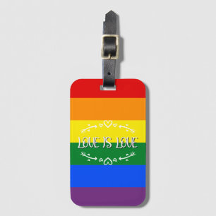 Bagagem Amor é Amor Arco-íris LGBTQ Orgulho Etiqueta de Ba