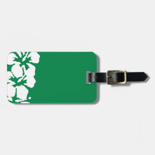 Bagagem Arte da Flor Havaiana Hibiscus na Etiqueta de Baga