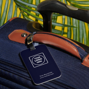 Bagagem Azul Marinho   Etiqueta de Promocional para logoti
