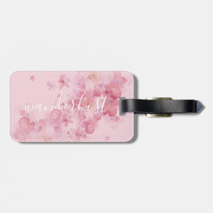 Bagagem Bonito Cotação Floral Wanderlust   etiqueta de b