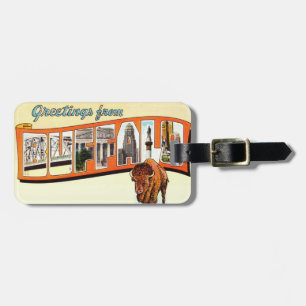 Bagagem Cartão Postal Antigo de Buffalo NY Etiqueta de Bag