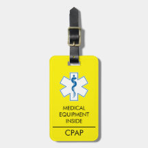 CPAP ou Carregar de Alerta Médico na Etiqueta de B
